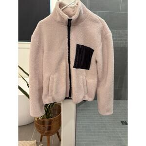 Sanctuary Cream/Black Sherpa like jacket. Size small